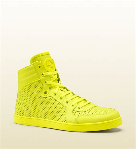 mens yellow gucci sneakers|authentic gucci sneakers for men.